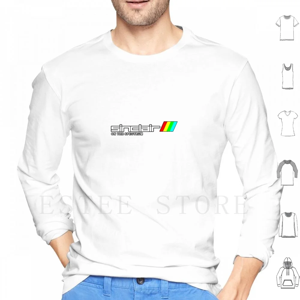 Sudaderas con capucha con logotipo de On The Spectrum Zx Spectrum, manga larga, Zx Spectrum, autismo, humor divertido, retro, años ochenta, 80