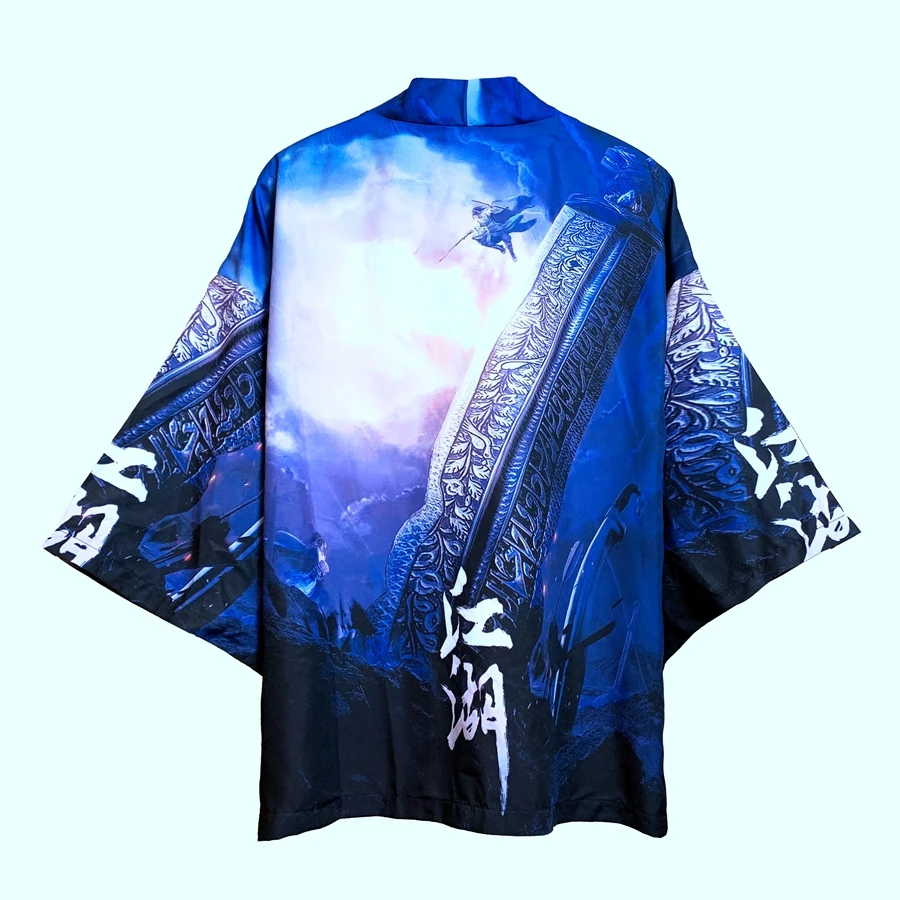 2022 Yukata Haori ผู้ชายญี่ปุ่นกิโมโน Cardigan ผู้ชาย Samurai เสื้อผ้าเครื่องแต่งกาย Kimono Jacket Mens Kimono เสื้อ Yukata Haori