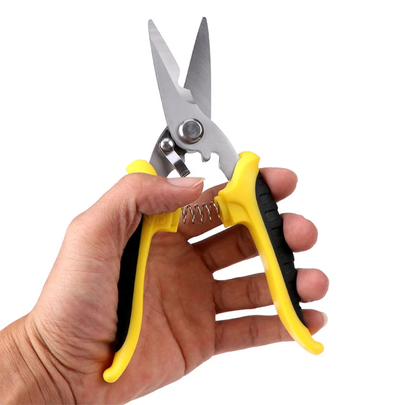 New Electrical Scissors Aviation Scissors Toothed Clipper Wire Stripper Snips For Cutting Metal Sheets