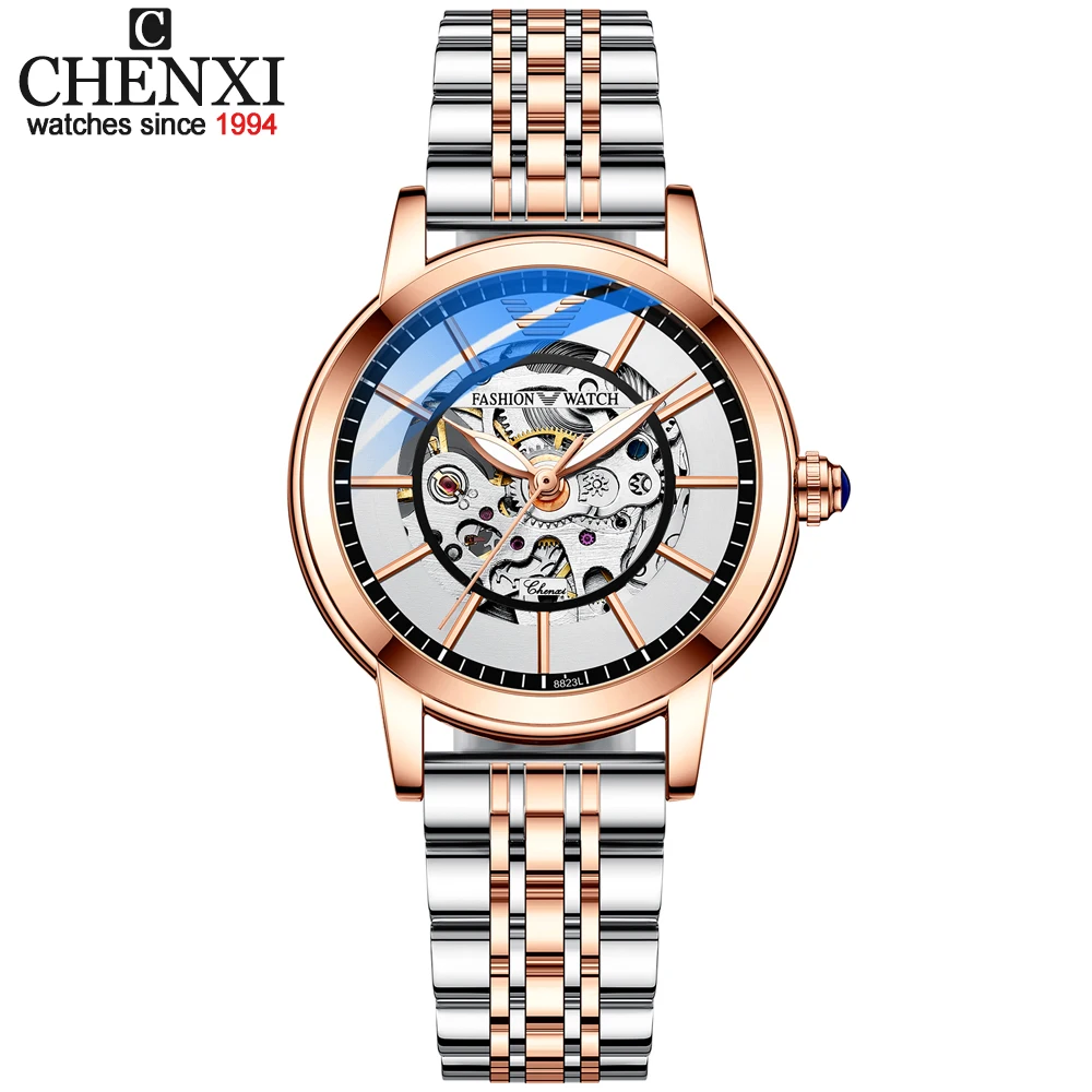 

CHENXI Fashion Women Mechanical Watch Top Brand Luxury Waterproof Luminous Date Clock Ladies Automatic Quartz Wristwatches