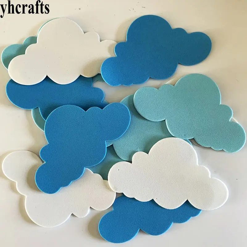 1bag/LOT.Cloud foam shape Early learning Intelligence diy toys Baby room kindergarten decorative label Sky scrapbooking kit OEM