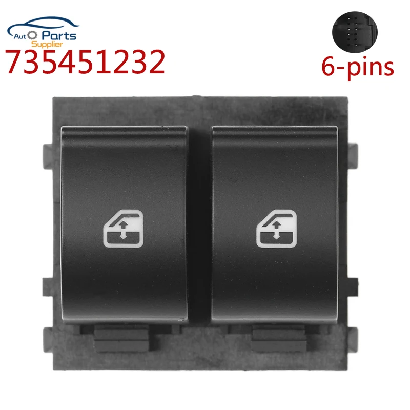 New 735451232 Power Window Control Switch Regulator Button For Fiat Punto 2005-2008 735428719 735411026