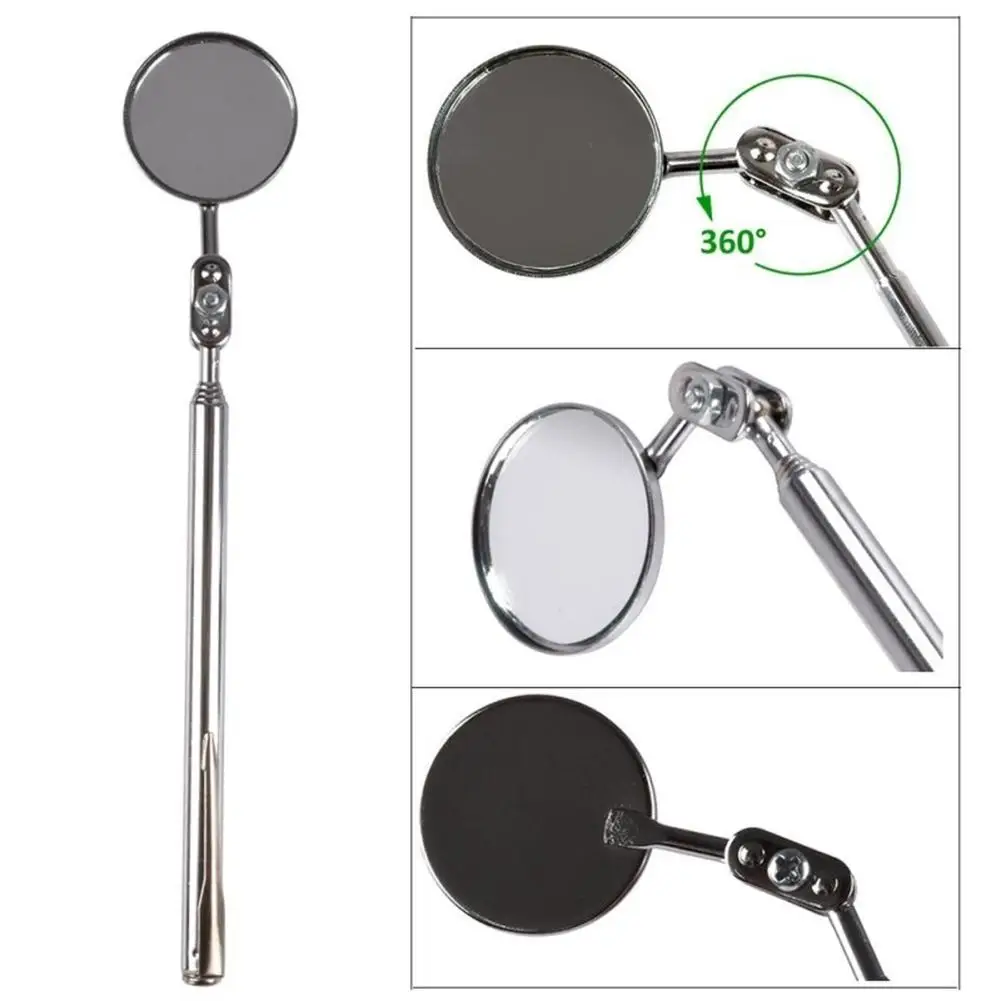 50% HOT SALES！！Telescopic Detection Lens Car Repair Inspection Round Mirror Angle View Tool