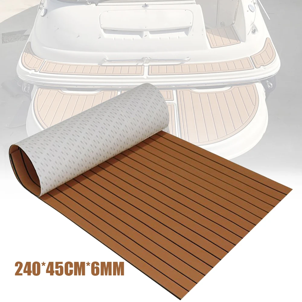 Imagem -03 - Eva Imitação de Madeira Floor Pad Esteira do Barco Piso Auto-adesivo Faux Teak Decking Folha Fit para Yacht