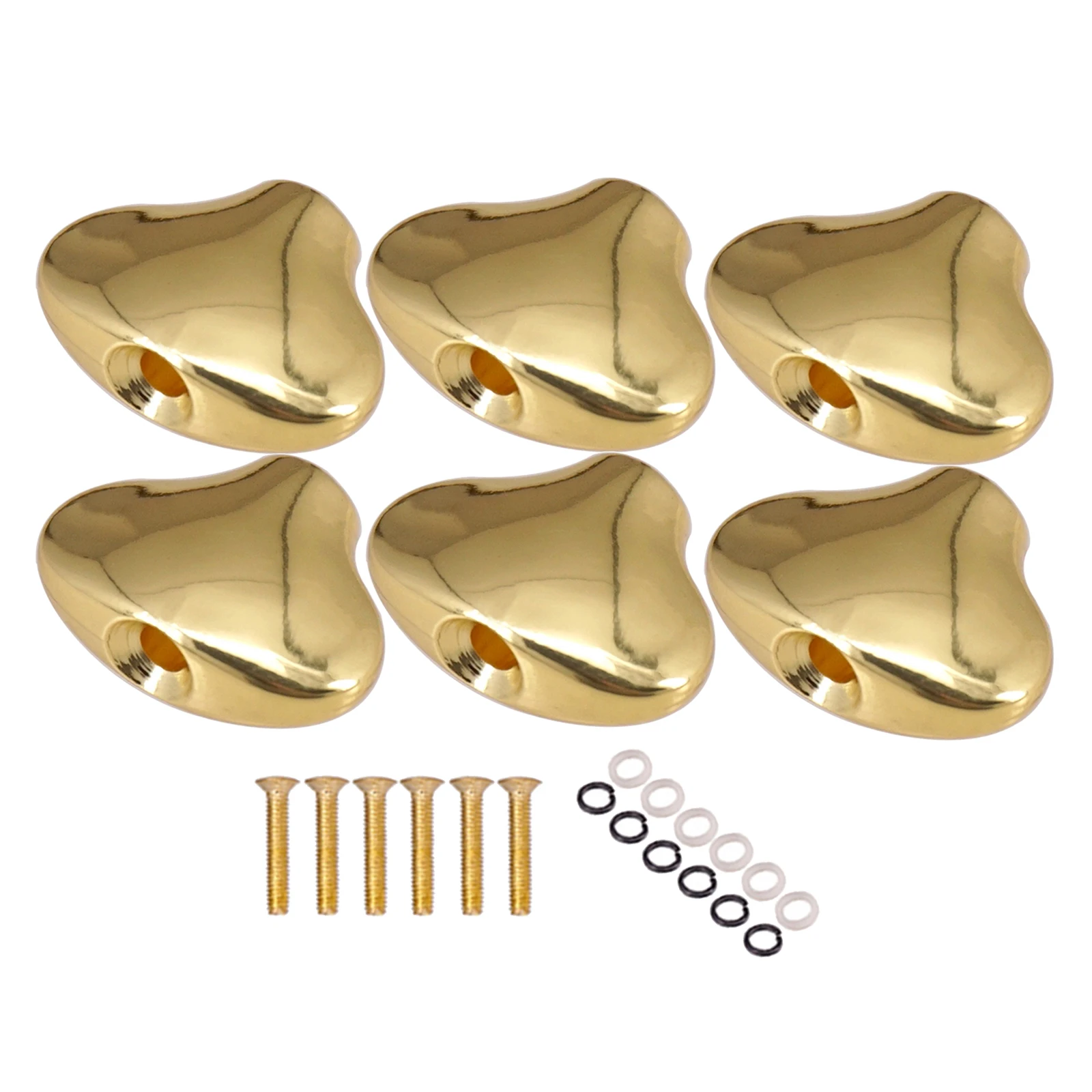 6pcs Guitar Tuning Pegs Buttons Caps Handle Knobs for Guitar Accessories