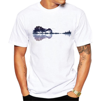 TEEHUB Nature Guitar Men T-Shirt Fashion Creative Guitar Printed Tshirts O-Neck Short Sleeve Cool Tops Funny Tees