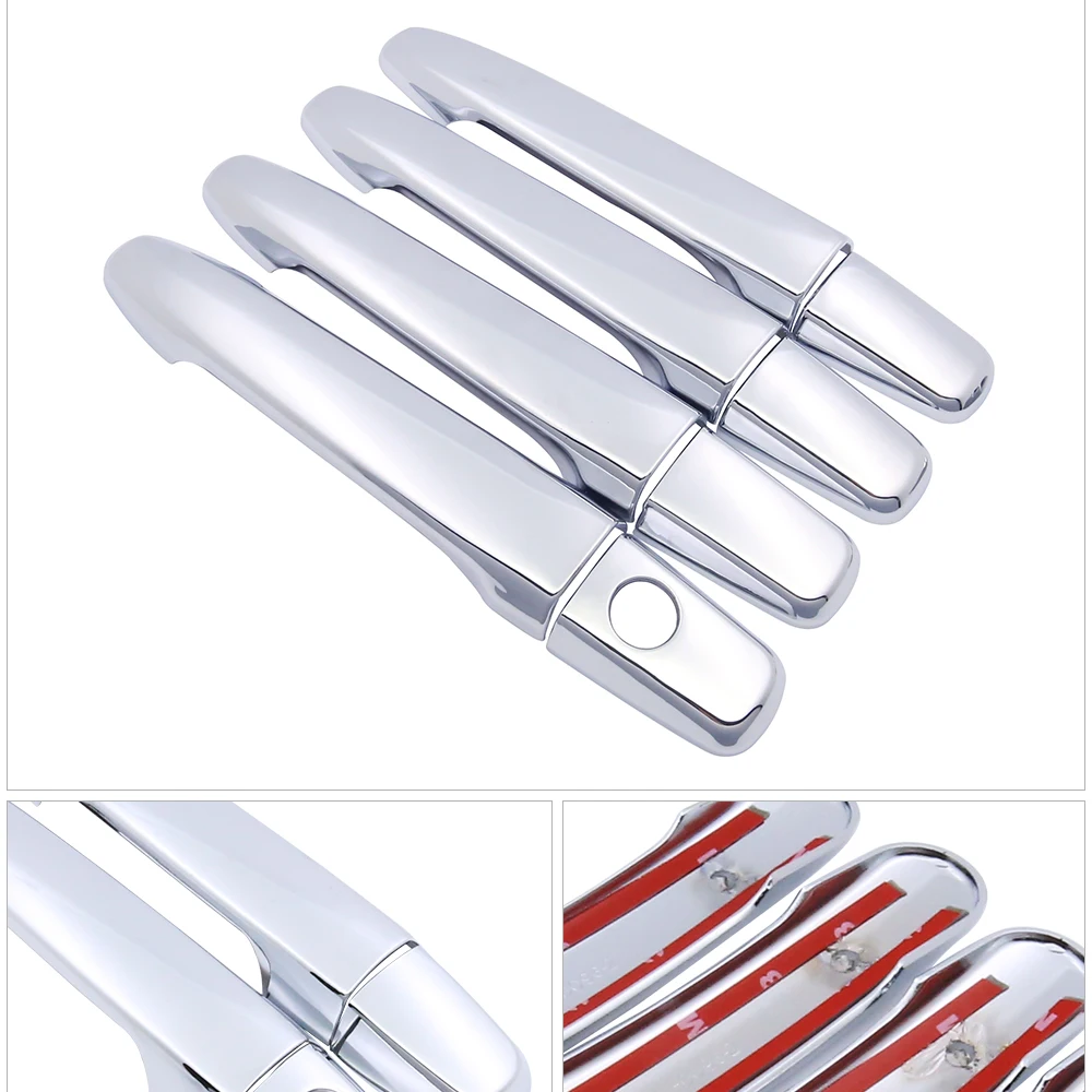 for Mitsubishi Lancer 10 X EX 2007~2016 Chrome Door Handle Cover Car Accessories Stickers Trim Set 2008 2009 2010 2012 2014 2015
