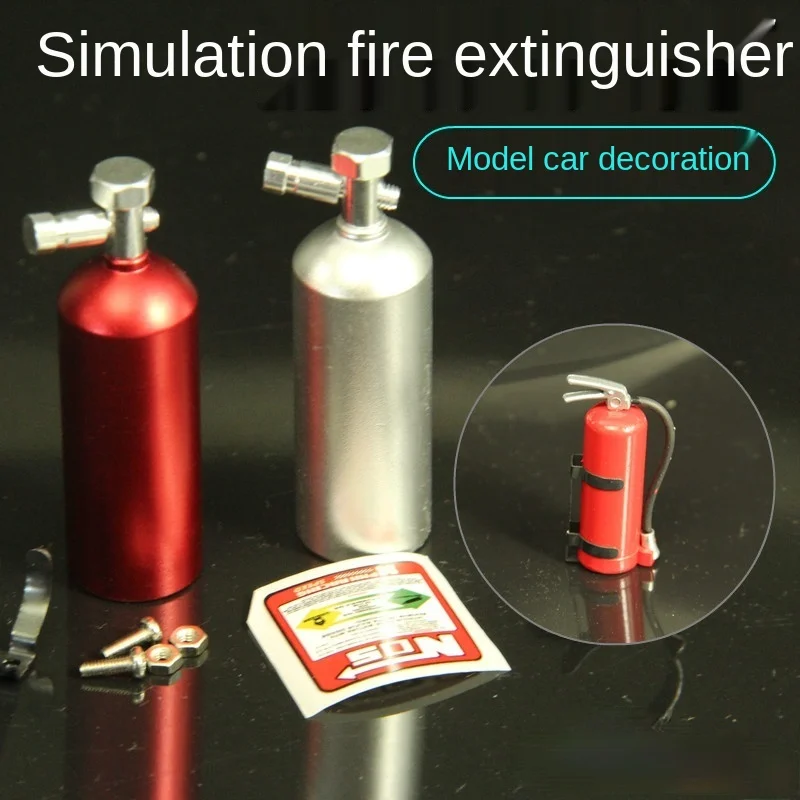 

1/10 Simulation Model Car Decoration Parts Simulation Metal Plastic Fire Extinguisher D90 SCX10