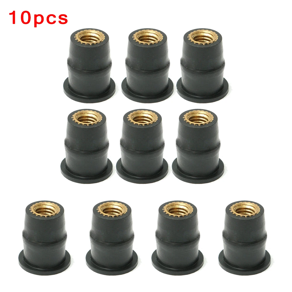 10PCS M5 Motorcycle Rubber Well Nuts Sun Blind Windscreen Fairing Riding Accessories Fasteners Motorcycle Decoration