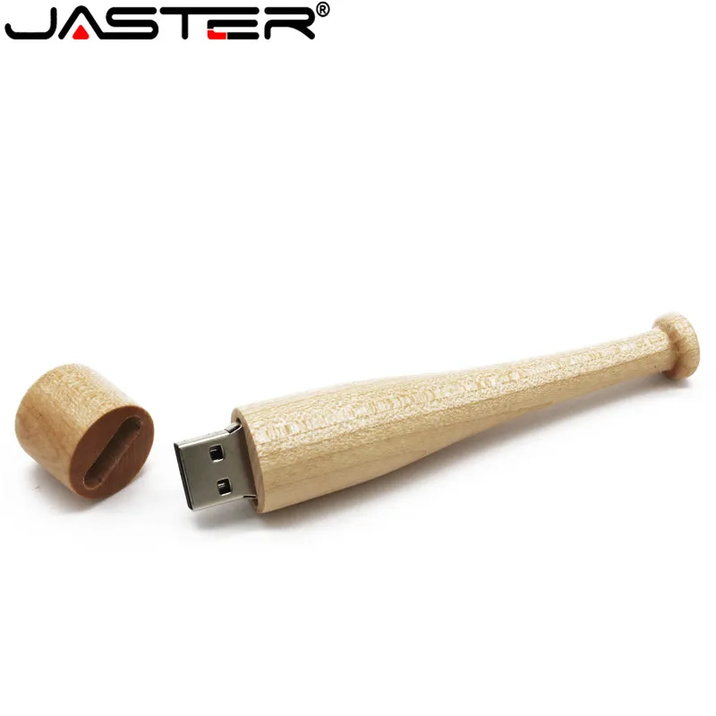 

JASTER Wooden usb flash drive pen drive 4GB 8G 16GB 32GB 64GB customized baseball bat model usb flash disk pendrive memory stick