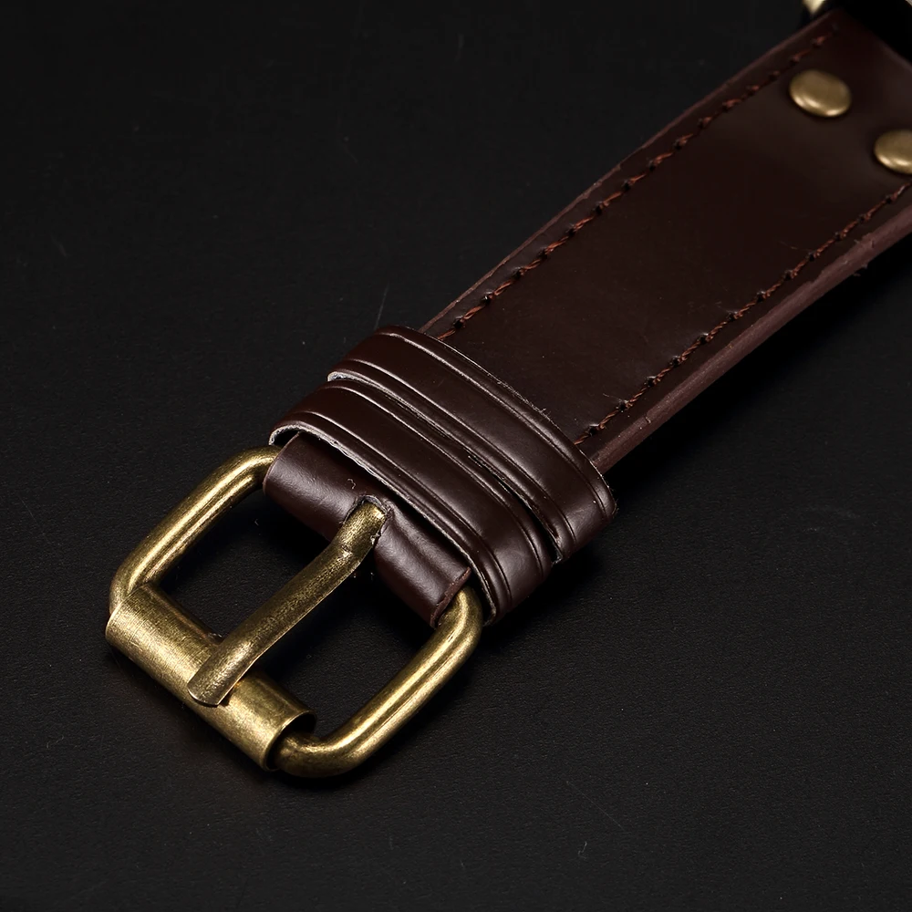 Original Watchband for SHENHUA Bronze Watches PU Leather Watch Strap Replacement Band