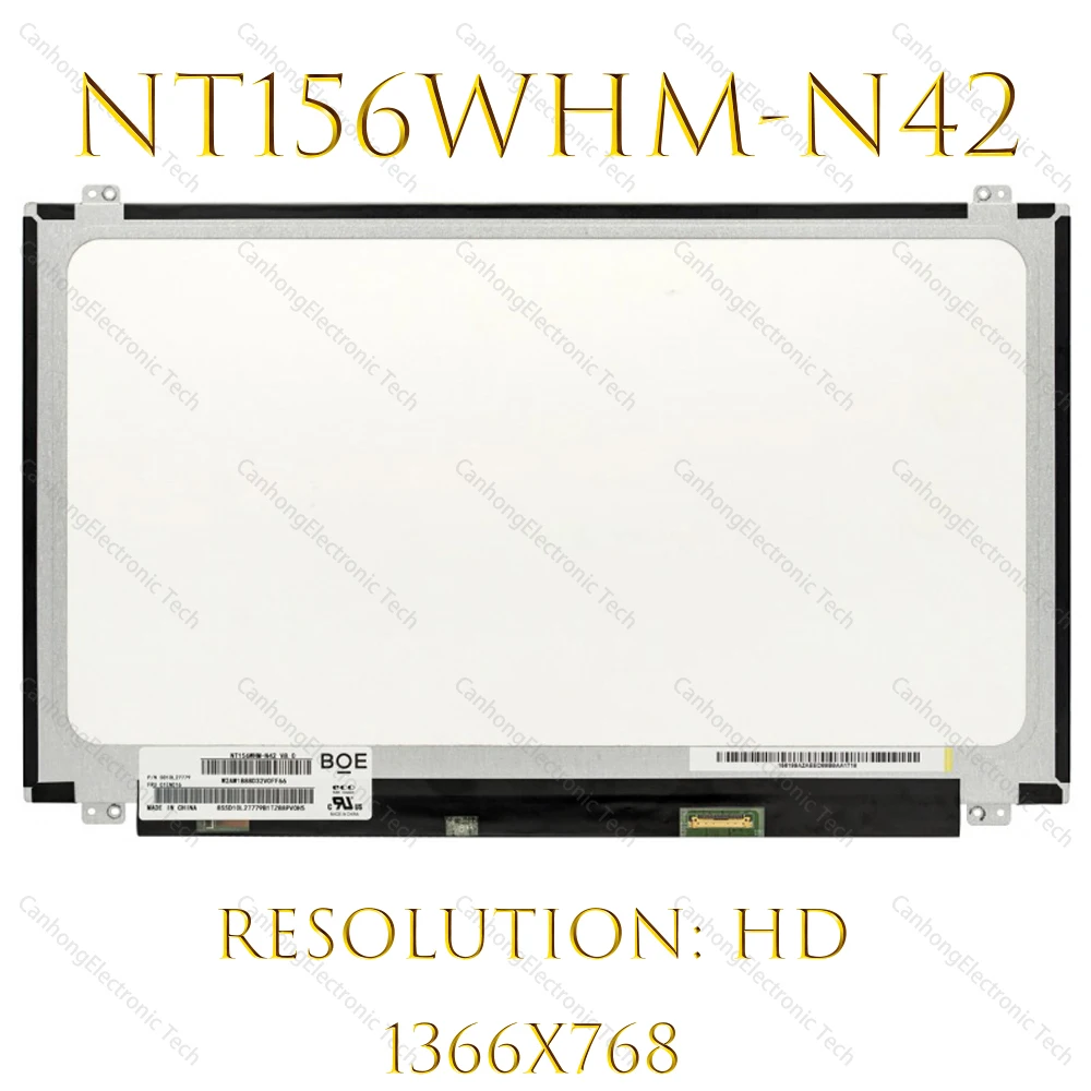 

4pcs Laptop Matrix 15.6" LED LCD Screen for NT156WHM-N42 N32 HD eDP 30PIN Panel Replacement