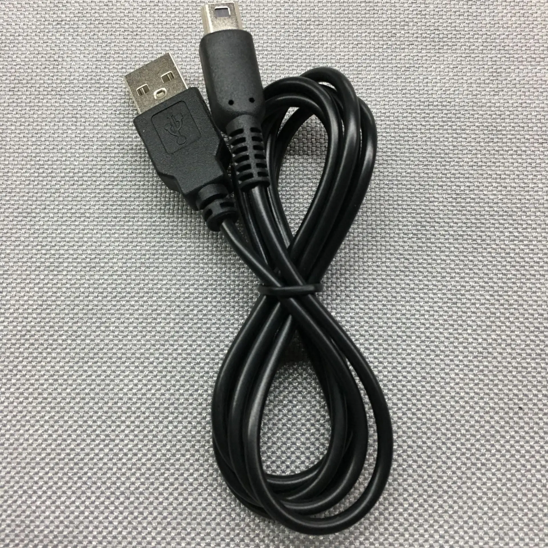 BLACK USB Data Power Charge Charger Charging Cable For Nintendo Wiiu Gamepad Controller