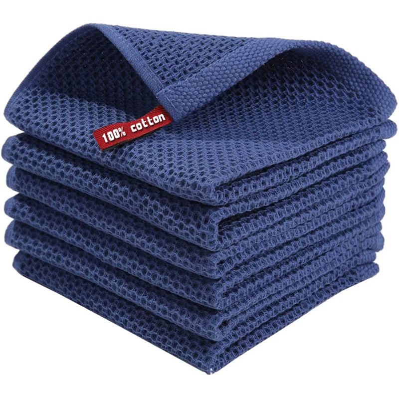 Cleaning Cloth Household Strong Absorbent Rag Waffle Cotton Kitchen Towel Fast Drying Soft Home Cleaning Tool Cleaning Towels