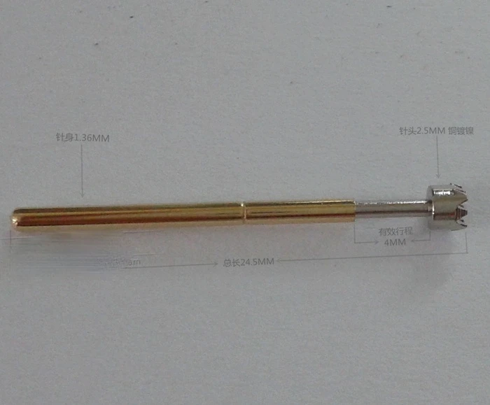 Imagem -03 - Sonda de Cabeça Grande 100 mm Agulha de Teste de 10 Dentes Cabeça Grande de Sonda de Mola 2.5 mm Peças