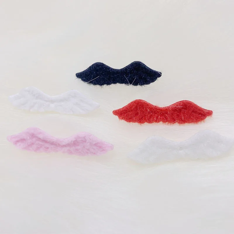 80 Stück/Los 4,5*1,2CM Kleine Zweiseitige Flauschige Filz-Engelsflügel-Applikationen für DIY Kinder-Haarspangen-Zubehör und Aufnäher – Detail 8