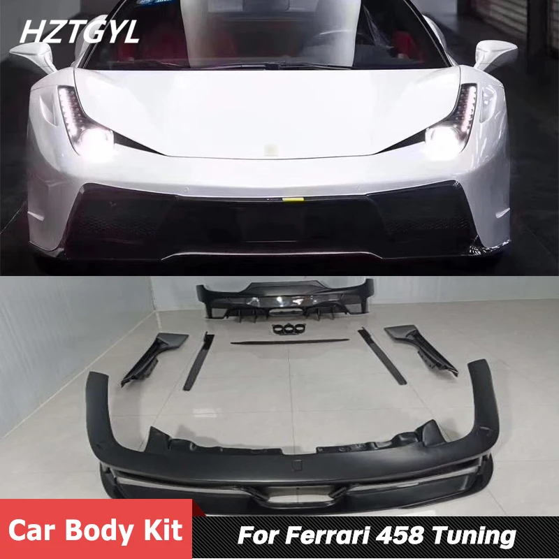 Carbon Fiber Or FRP Material Front Rear Bumper Spoiler Side Skirts For Ferrari 458 Tuning