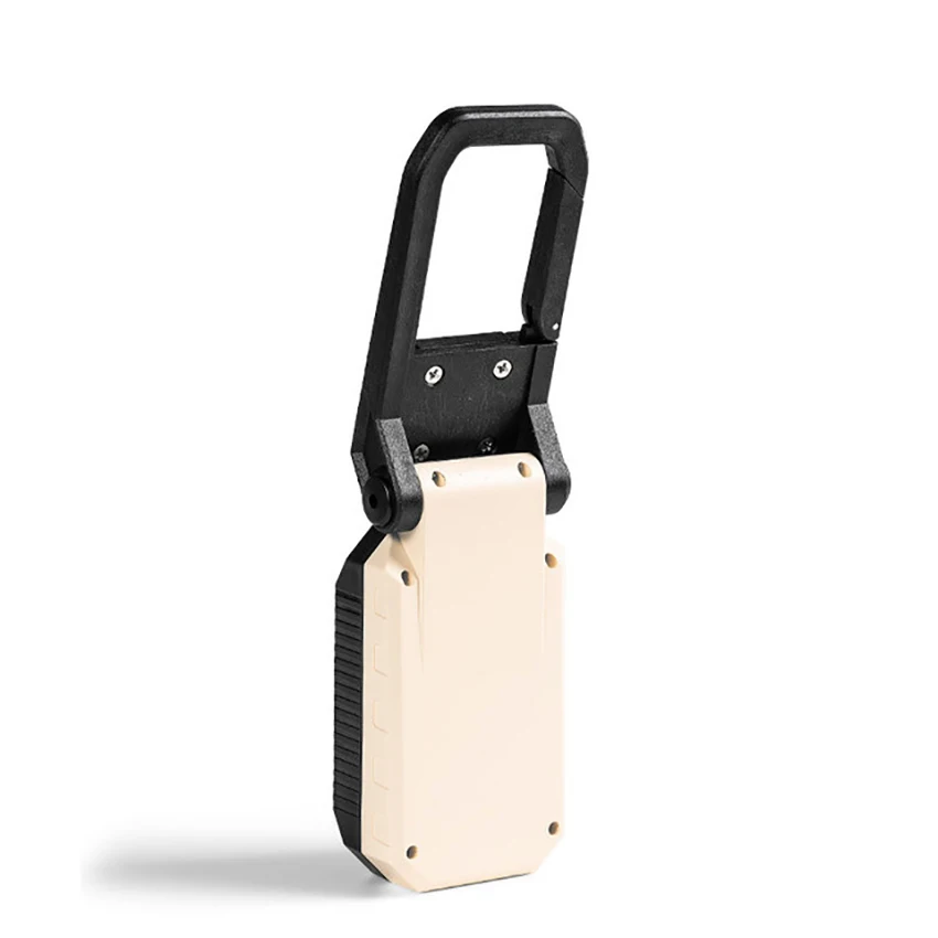 Luz de trabajo recargable COB, linterna LED plegable con imán y gancho, pantalla de batería, luz de inspección de emergencia, 4 modos