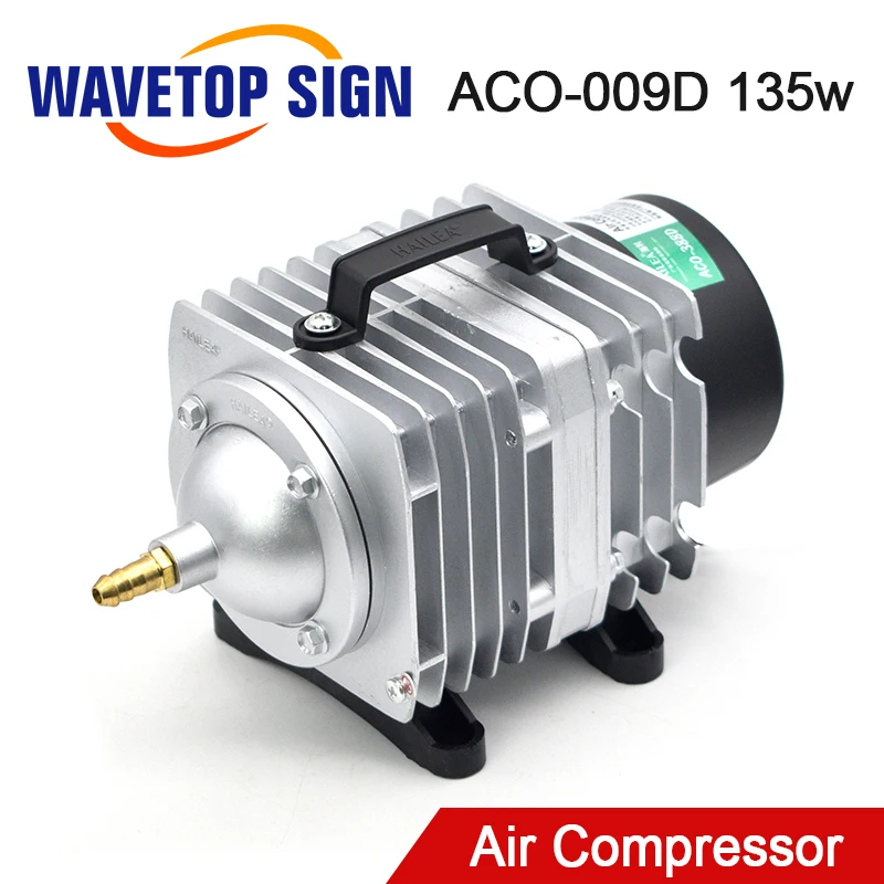 WaveTopSign 135W Air Compressor 110V 220V  Electrical Magnetic Air Pump for CO2 Laser Engraving Cutting Machine ACO-009D