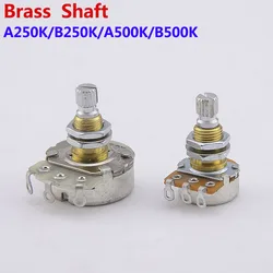 【Made in Korea】Alpha Brass Shaft  Potentiometer(POT) For Electric Guitar Bass A250K/B250K/A500K/B500K