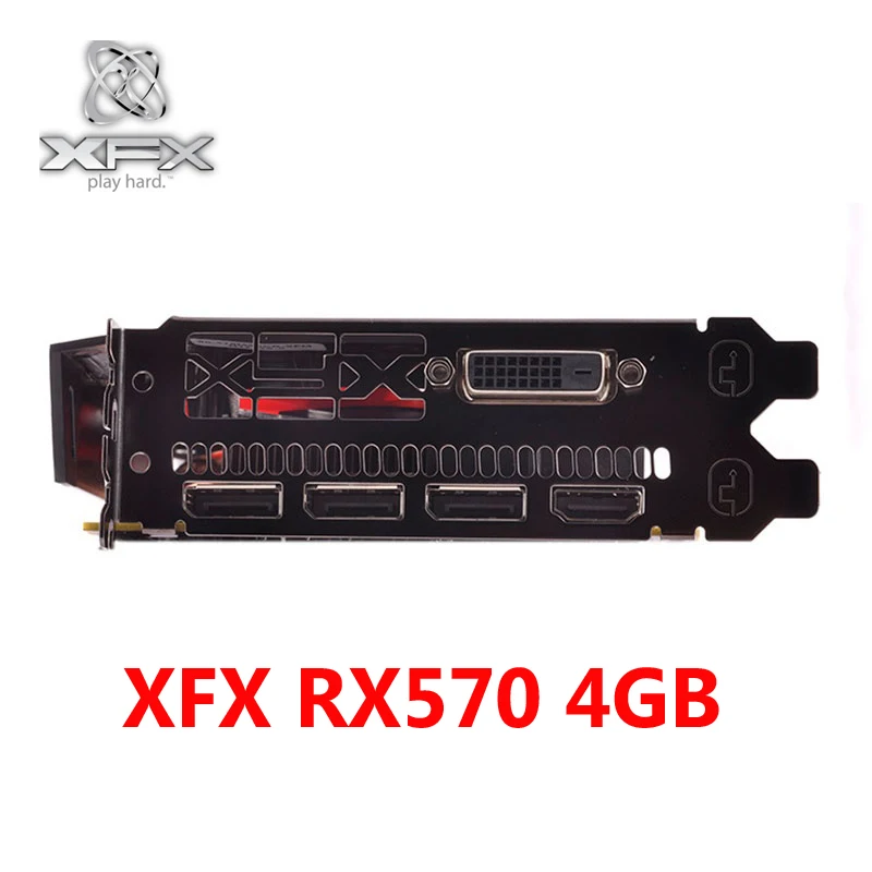 Tarjetas gráficas XFX RX 570 4GB 256Bit GDDR5 para AMD RX 500 Series VGA tarjeta de vídeo RX570 4GB DisplayPort HDMI DVI DirectX 12 usadas