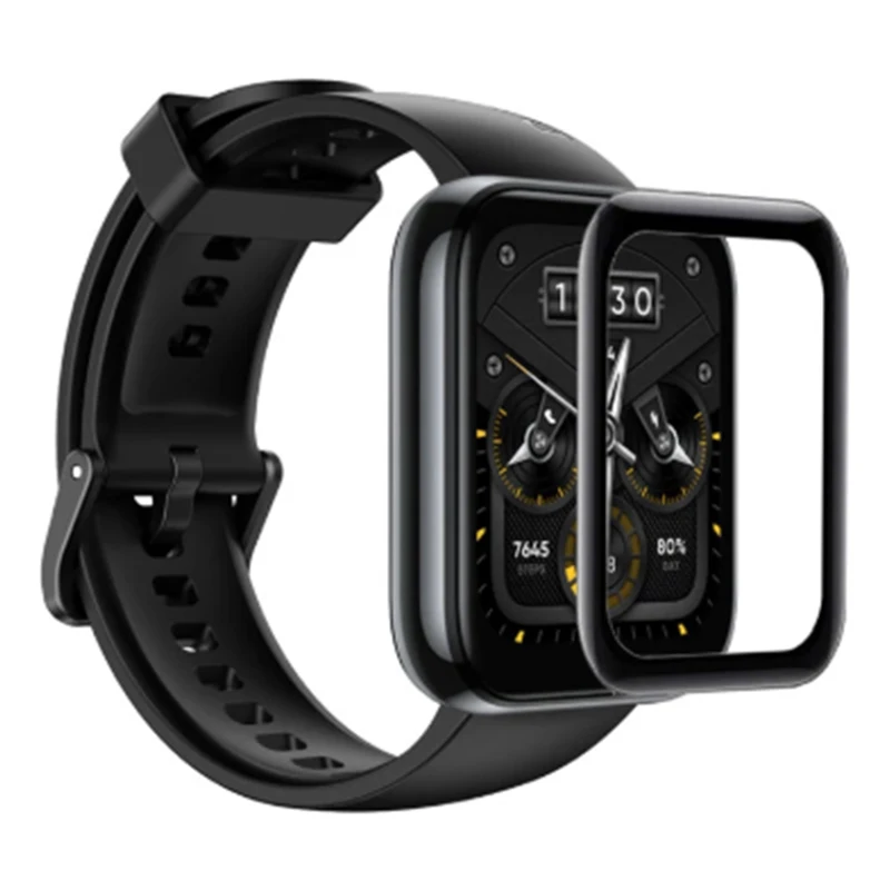 Screen Protector For Realme Watch 2 Pro & 2 Smartwatch Scratch Resistant 3D-Curved Soft Edge Full Coverage Clear Protective Film