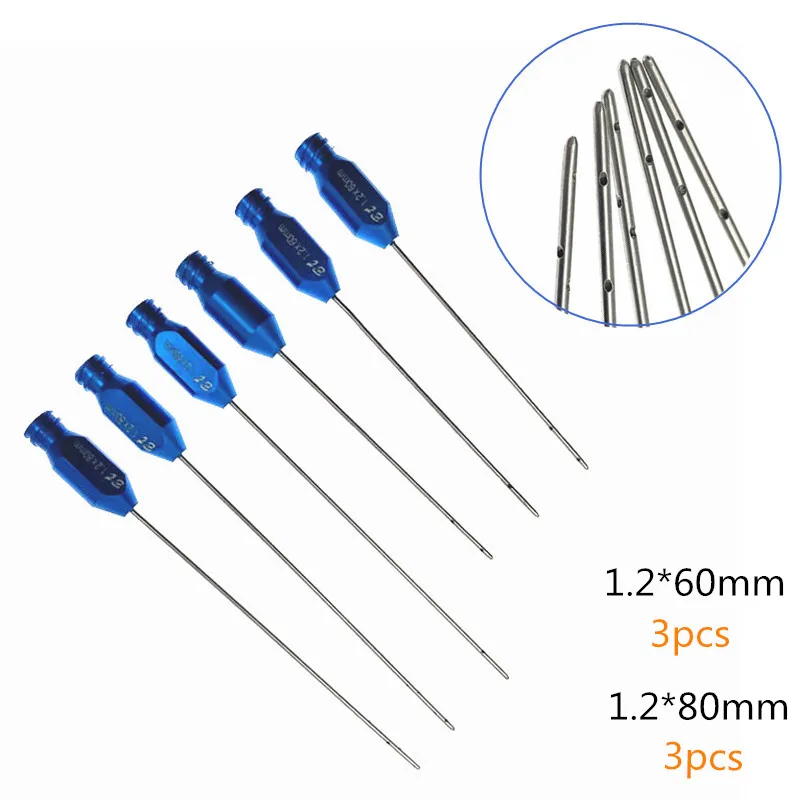 

6pcs Liposuction Cannula Facial Liposuction Injection Needles Infiltration Cannulas Fat Liposuction Tools