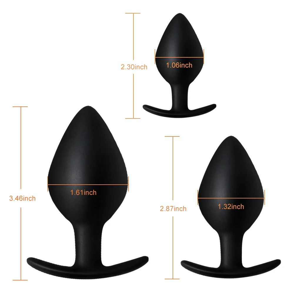 3pc Silicone Anal Plug Sex Toys For Women Men Dildo anale Butt Plugs Prostate Massager Bullet Vibrator buttplug Sex Product