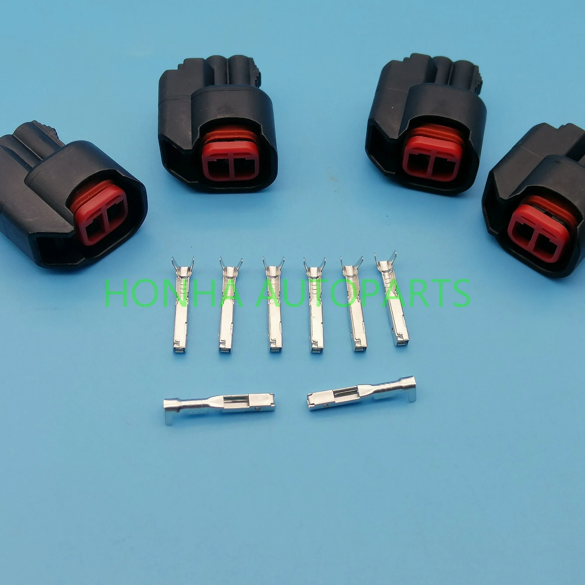 10/20/50/100pcs/lot 2 Pin/Way EV6 EV14 Fuel Injector Connector Plugs USCAR Clips FOR   5.0L  5.7L LS2 LS3