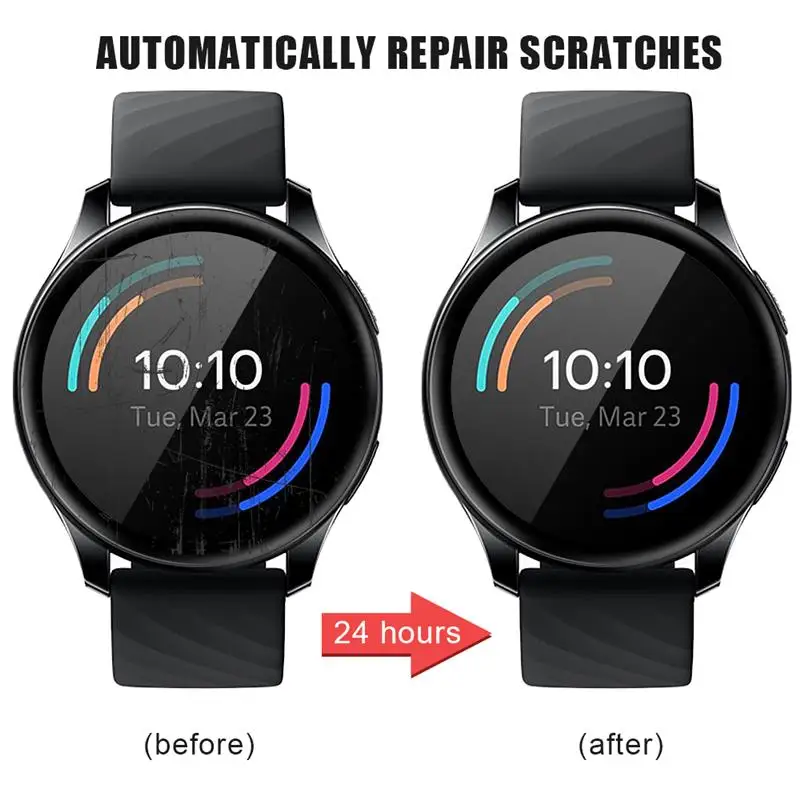 3D Curved Protective Film For OnePlus Watch 46mm Smatr Watch Screen Protector Full Coverage HD Clear Soft Case (Not Glass)