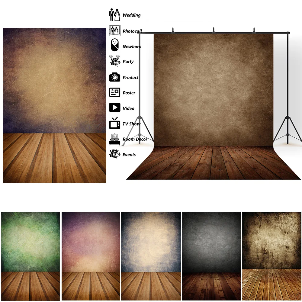 Fondos Grunge de suelo de madera vieja para estudio fotográfico, gradiente de Color sólido, retrato de bebé, ducha, niño, mascota de juguete, fotografía