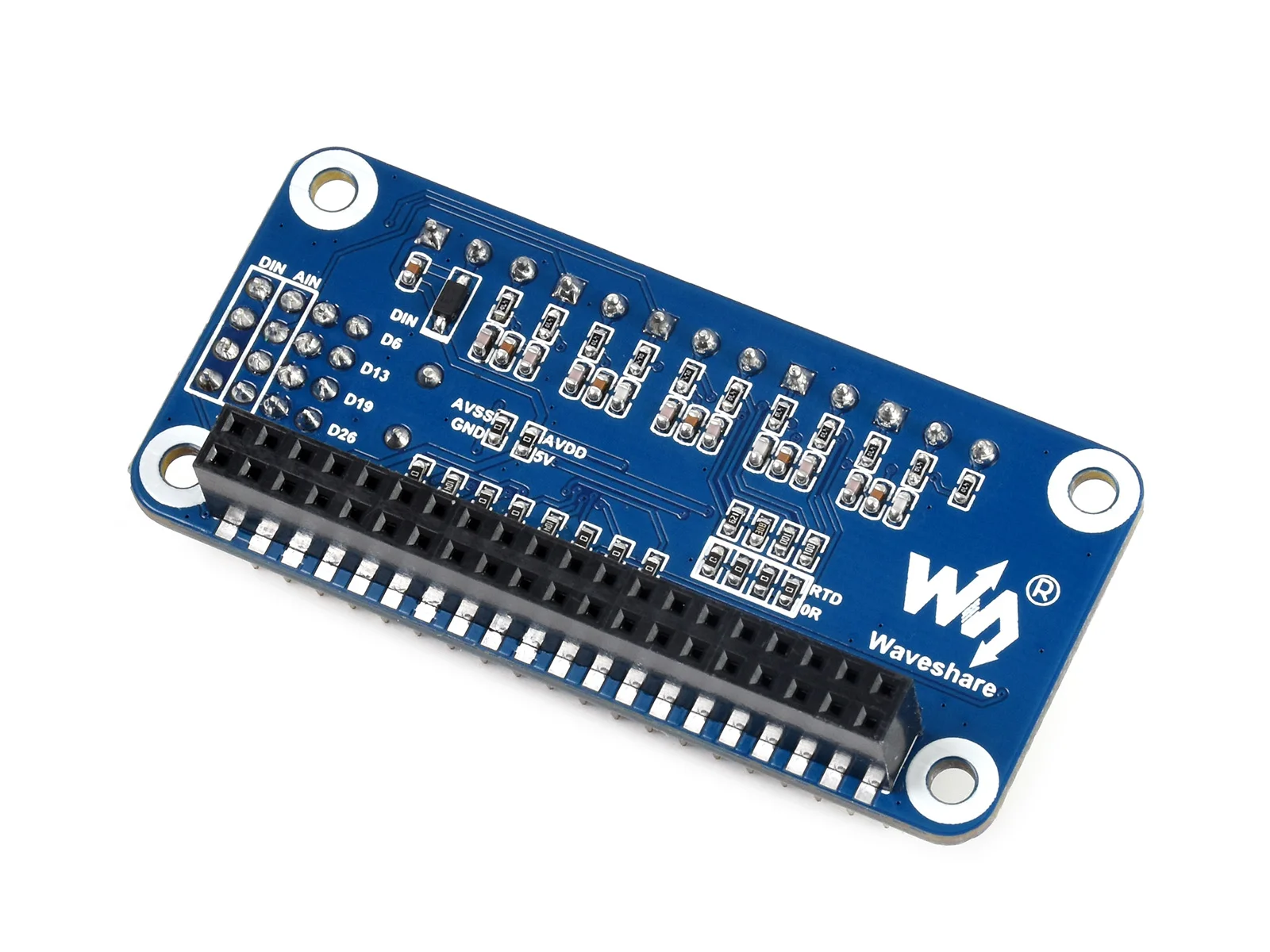 Waveshare High-Precision AD HAT For Raspberry Pi and Jetson Nano, ADS1263 10-Ch 32-Bit ADC