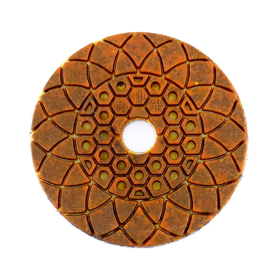 Imagem -05 - Rijilei-bonded Diamond Polishing Pads Disco de Moagem Cobre Metal Concreto Granito Mármore Pedra Molhado Seco 100 mm Pcs