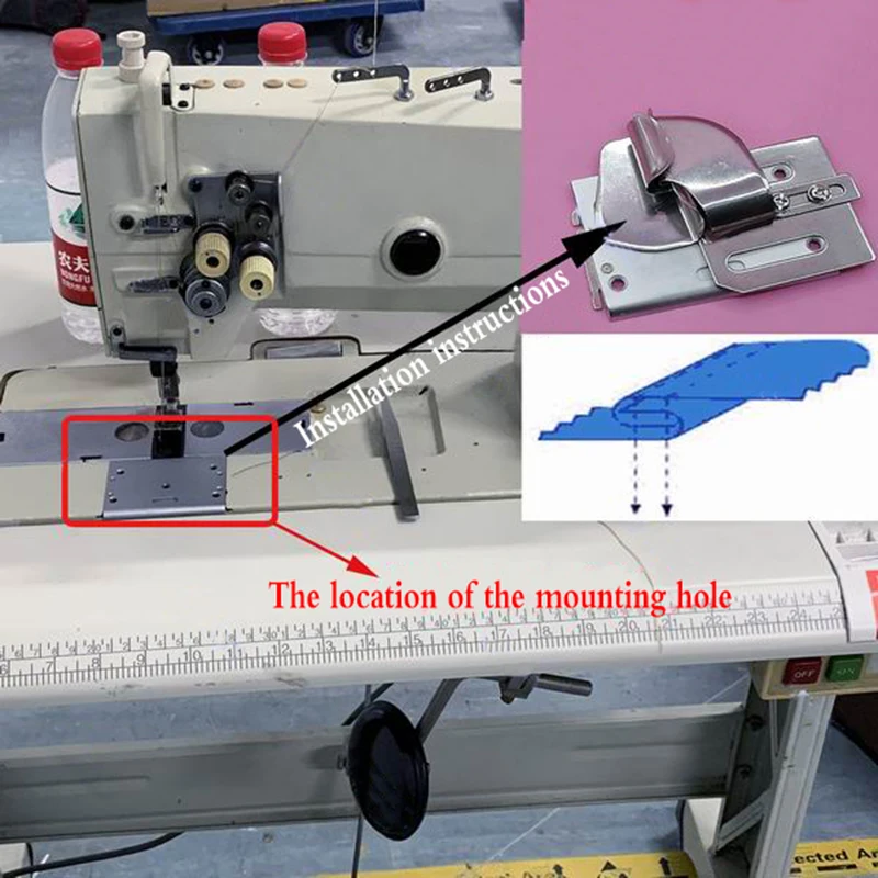 Lap Seam Folder, Industrial Sewing Machine DOUBLE LAP SEAM Folder,Crimping Patchwork Attachment,Industrial Double Needle Machine