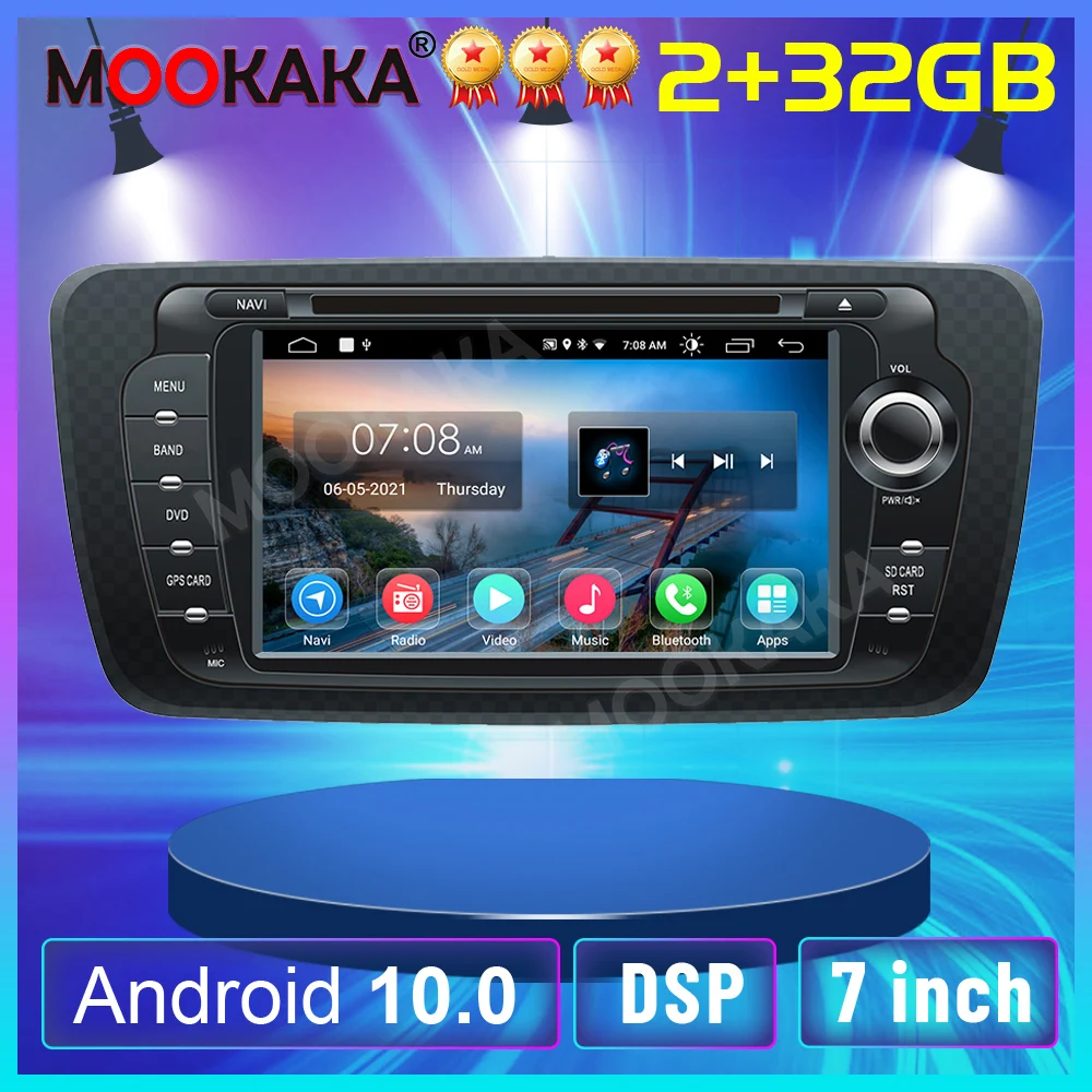 7“inch Android 10.0 2G+32GB Car Player For Seat Ibiza MK4 6J 2008-2013 Car GPS Navi Head Unit Radio Navigation Stereo