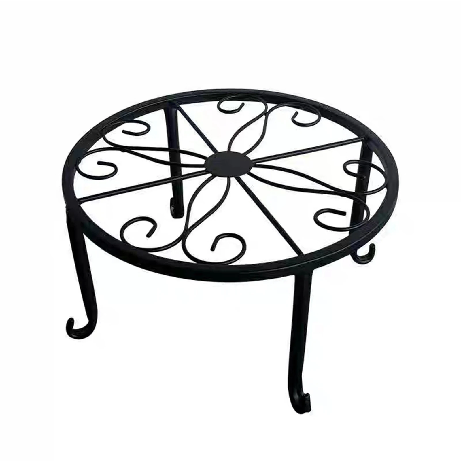 

Potted Plant Stand Rust Proof Iron Potted Holder Potted Round Rack Display for Garden Outdoor Supports 24X12cm WWO66