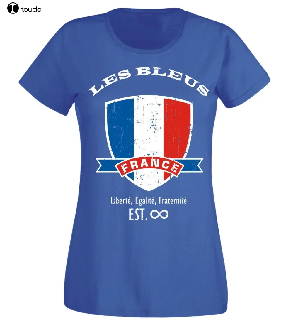 

Frankreich Damen T-Shirt Women'S Footballer Soccers 2019 France Les Bleus 2019 Spring Slim Fit T Shirt Hipster O-Neck Popular