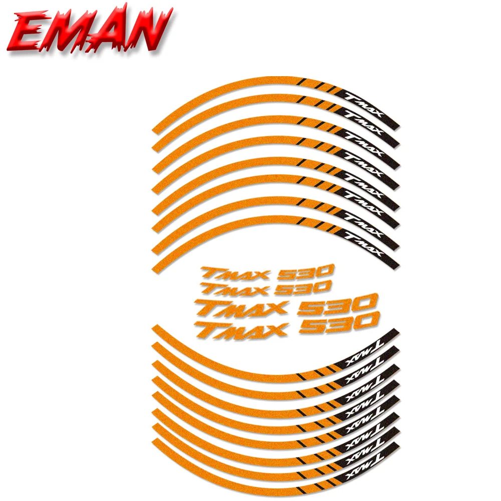 for TMAX530 TMAX 530 Motorcycle Modified Decals Wheels Rims Reflective Waterproof Personality Decoration Stickers