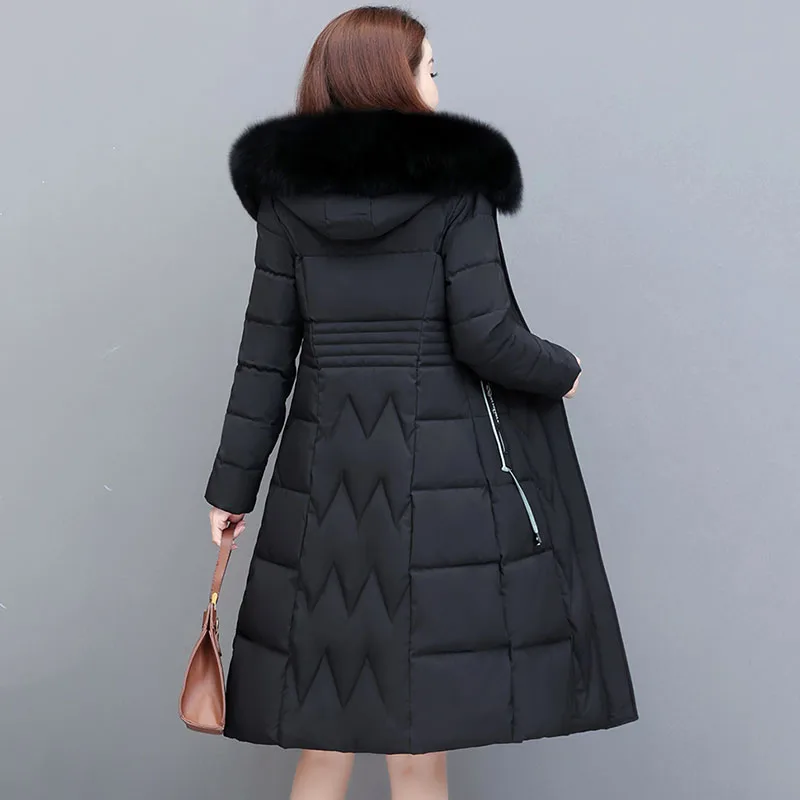 Goddess-abrigo de plumón de pato blanco para mujer, chaqueta gruesa y cálida con capucha, talla grande, 2024