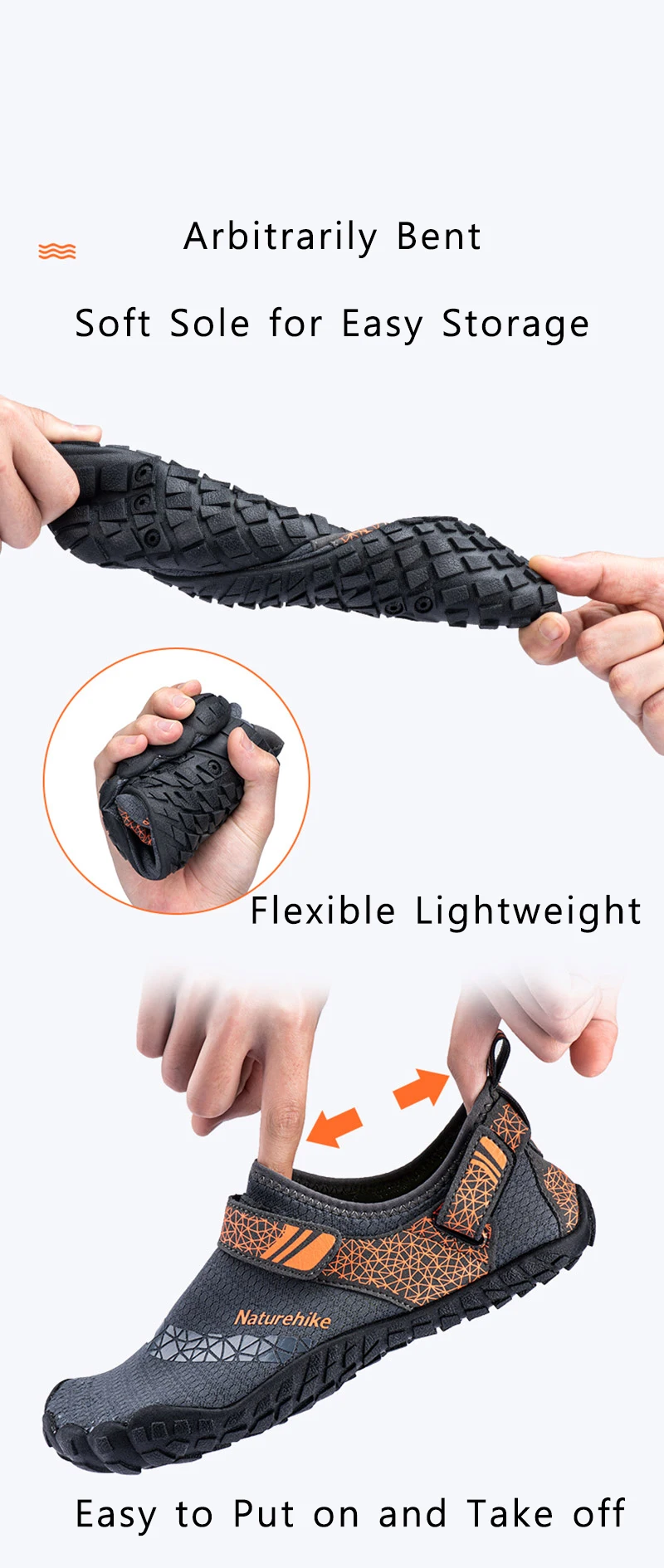 Naturehike Waten Schuhe Männer Frauen Quick-Dry Aqua Schuhe Upstream Schuhe Gleitschutz Sport Schuhe Abgrifffeste Strand Barfuß Turnschuhe – Detail 4