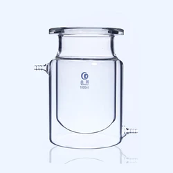 Flat Bottom Three/Four Mouth Open Glass Jacketed Reaction Bottle Laboratory Double-layer Reaction Flask