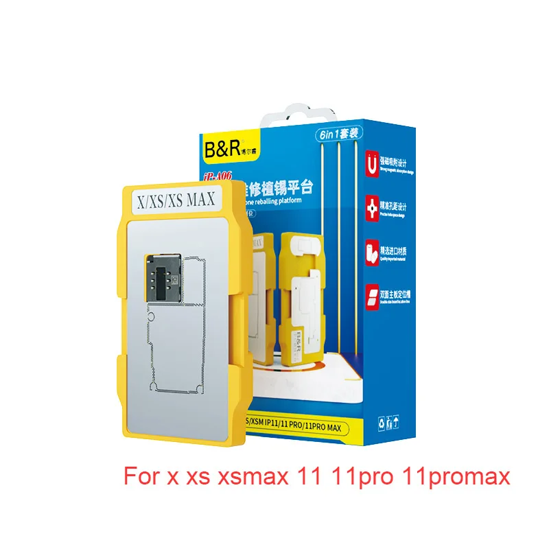 Новейшая сварочная Платформа со средней рамкой для X XS XSMAX 11 11PRO PROMAX, приспособление для доработки логической платы с трафаретом для реболлинга BGA
