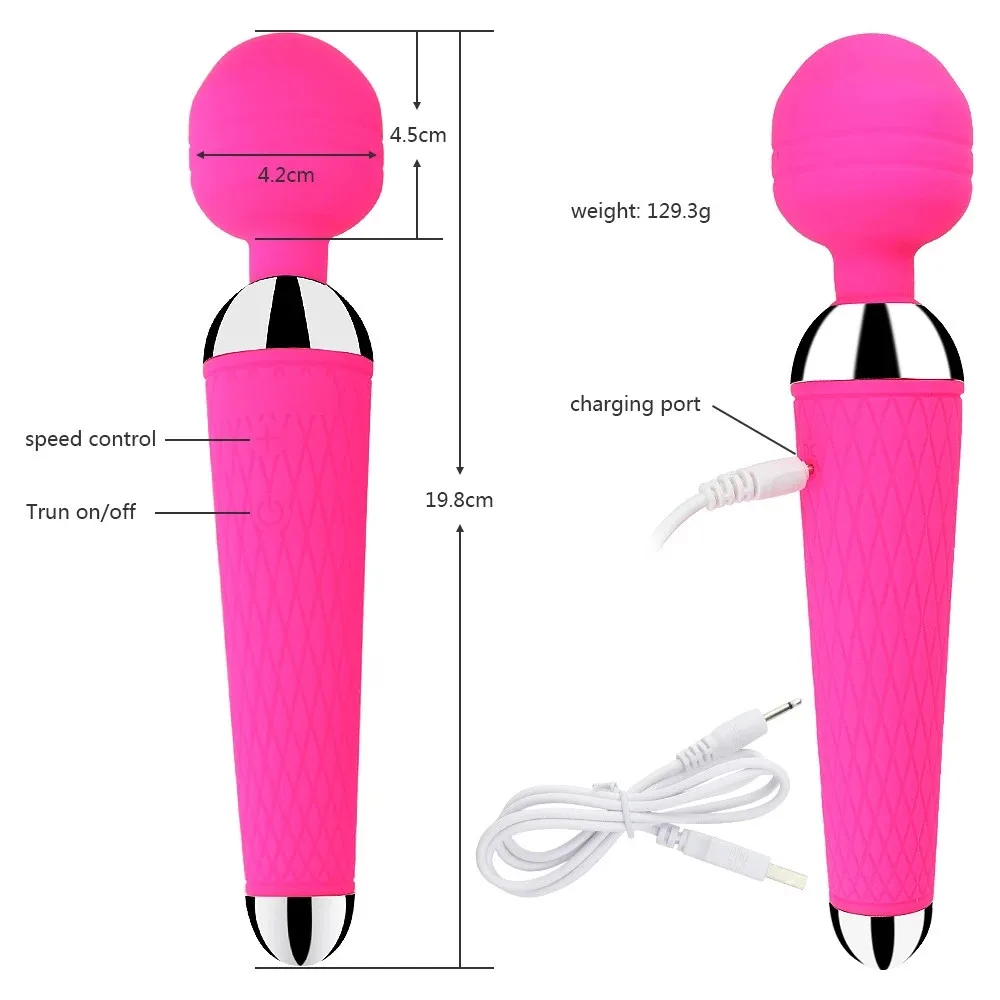 20 Speeds Powerful Vibrator AV Rod Magic-Wand Clitoris Stimulator Sex Toys for Women G Spot Massager Adult Female Erotic Product