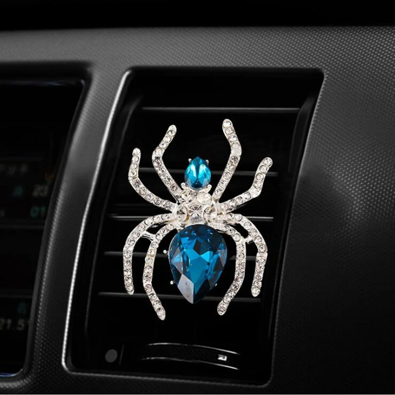 car diamond ornaments aromatherapy air outlet car accessories spider clip Car-styling Perfumes 100 Original