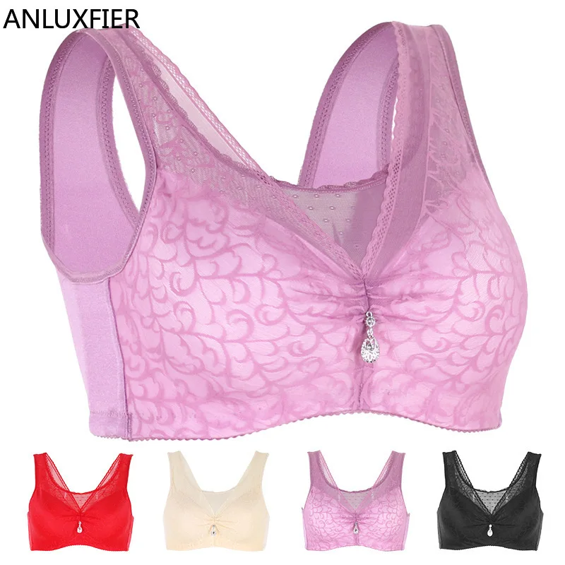 

X9007 Lady Bras Underwear Women's Vest Type Breast Implant Bra Postoperative Silicone Lace Comfortable Without Steel Ring