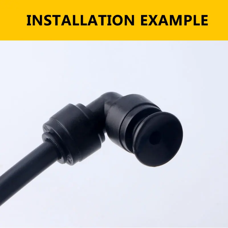 1/4" TUBE Hard horn Plug Bolt black blocking Quick Pipe  Rainforest spray Misting Nozzles System Coupling Adapters Water Filter