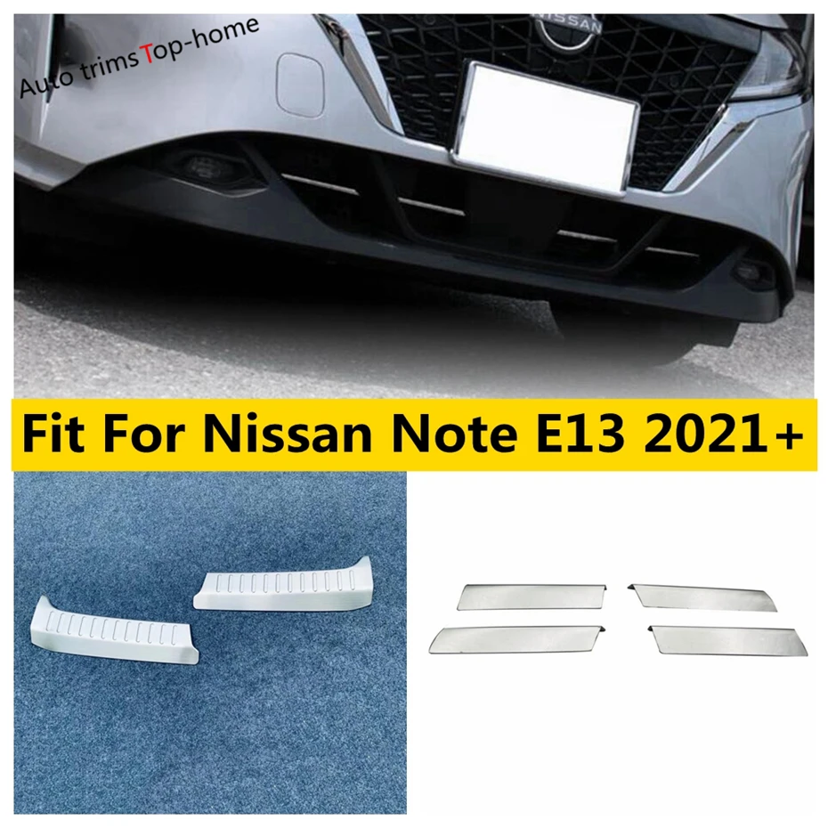 

Front Grille Grill Slat Racing / Rear Door Trunk Bumper Guard Sill Plate Cover Trim For Nissan Note E13 2021 2022 Accessories