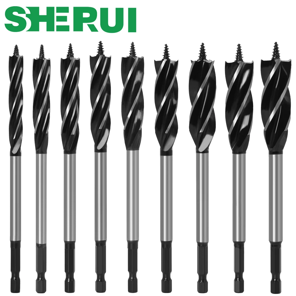 10mm-35mm Twist Drill Bit Set Wood Fast Cut Auger Carpenter Joiner Tool Drill Bit For Wood Cut Suit for woodworking