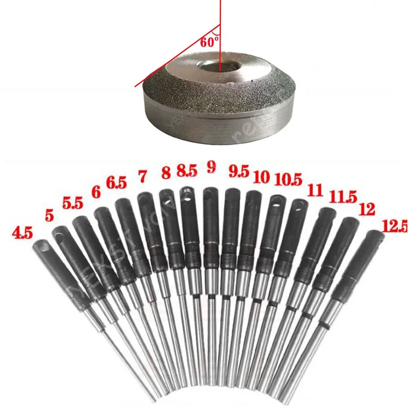 60 Degree Angle Carbide Valve Reamer Valve Seat Cutter Grinding Wheel for Motorcycle Car Engine Valve Seat Repair Reamer Head