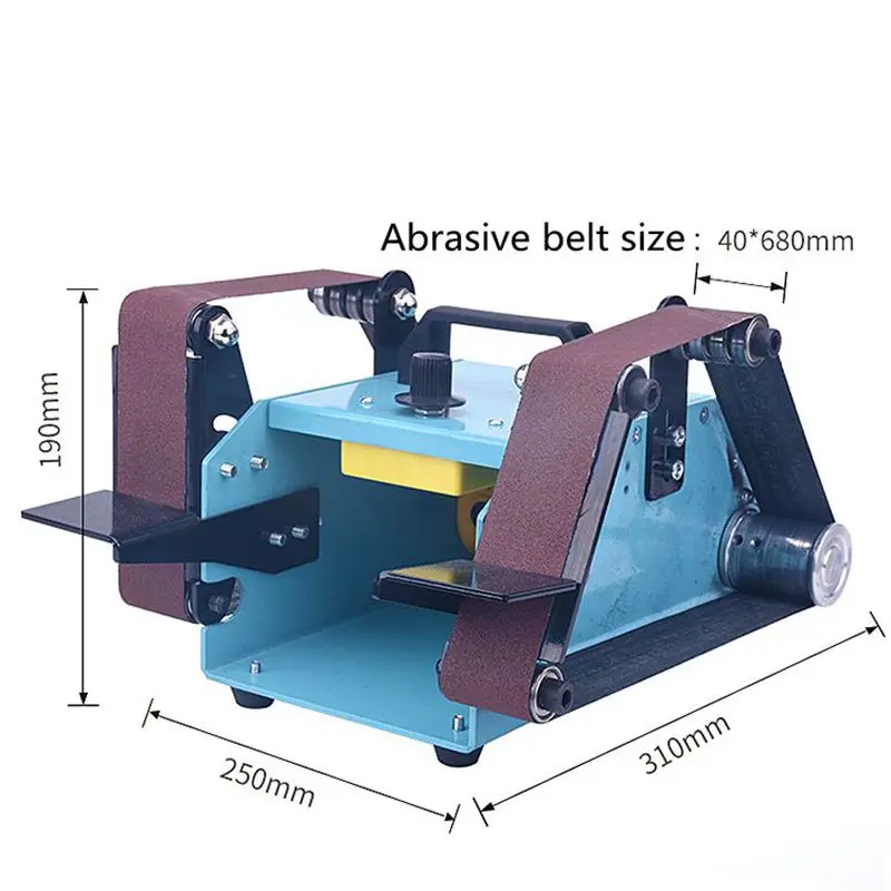 

Desktop Double-axis Belt Machine 950W 220V Electric Belt Sander Belt Polishing Grinder Household Belt Sanding Grinding Machine